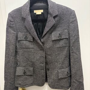 Women's Gray Tweed Blazer